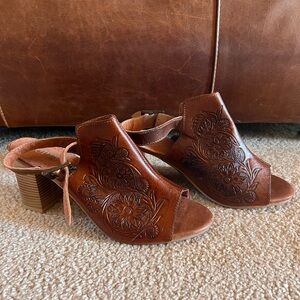 Leather Tooled Heels